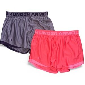 NWOT Under Armour Purple and Pink Running Activewear Workout Shorts Bundle - S